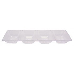 Tray - Rectangle - Compartment - Clear