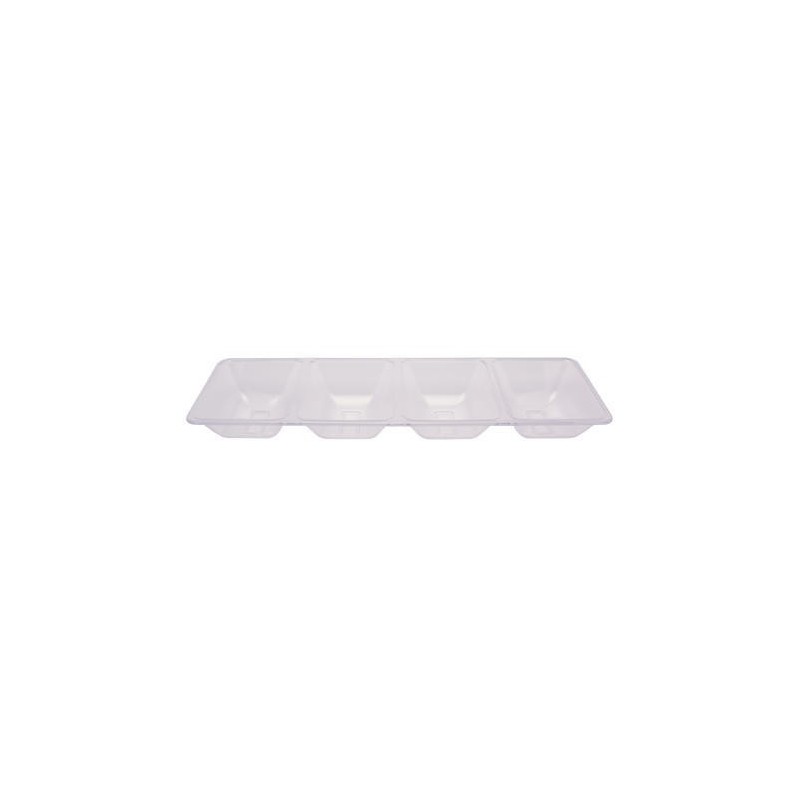 Tray - Rectangle - Compartment - Clear
