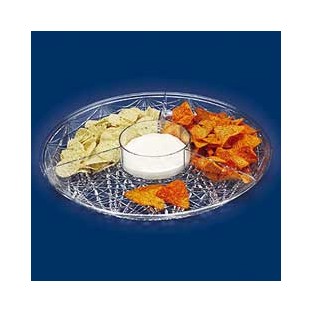 Crystal Cut Tray - 4 Compartment - Round