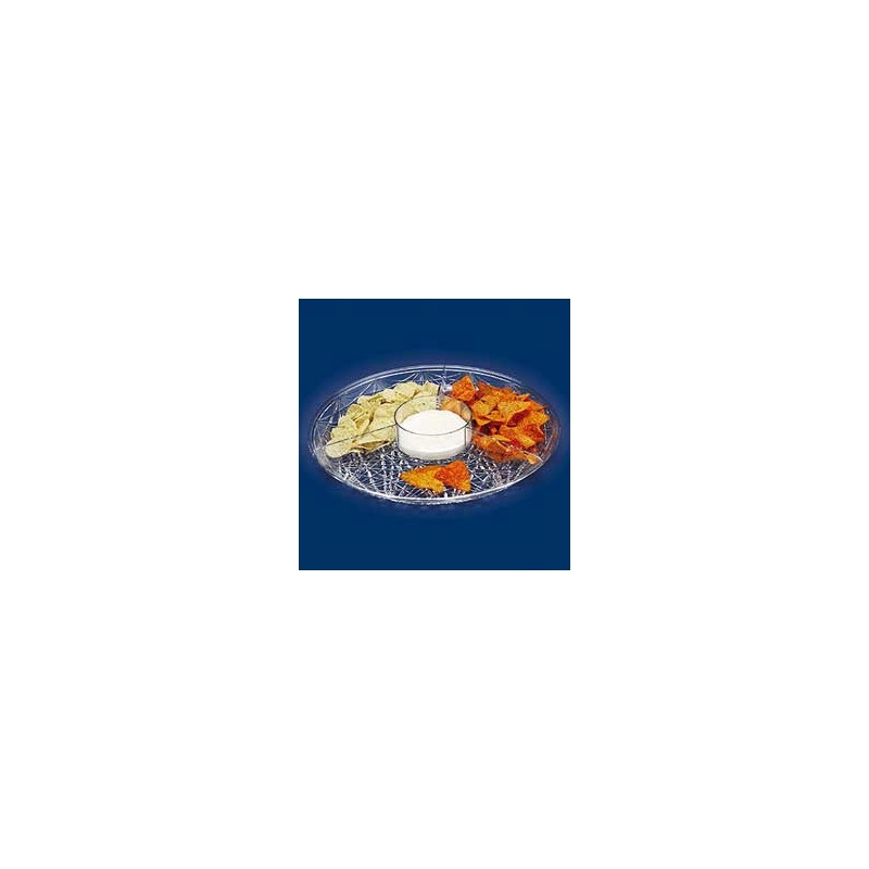 Crystal Cut Tray - 4 Compartment - Round