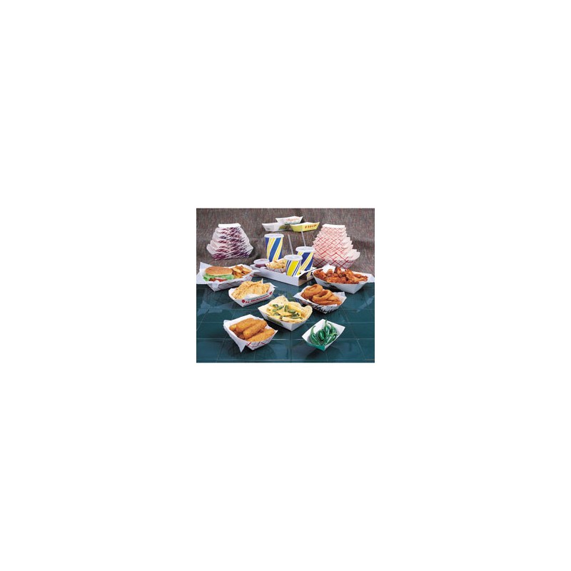Tray - Food - Red Plaid - 2 lb -250ct