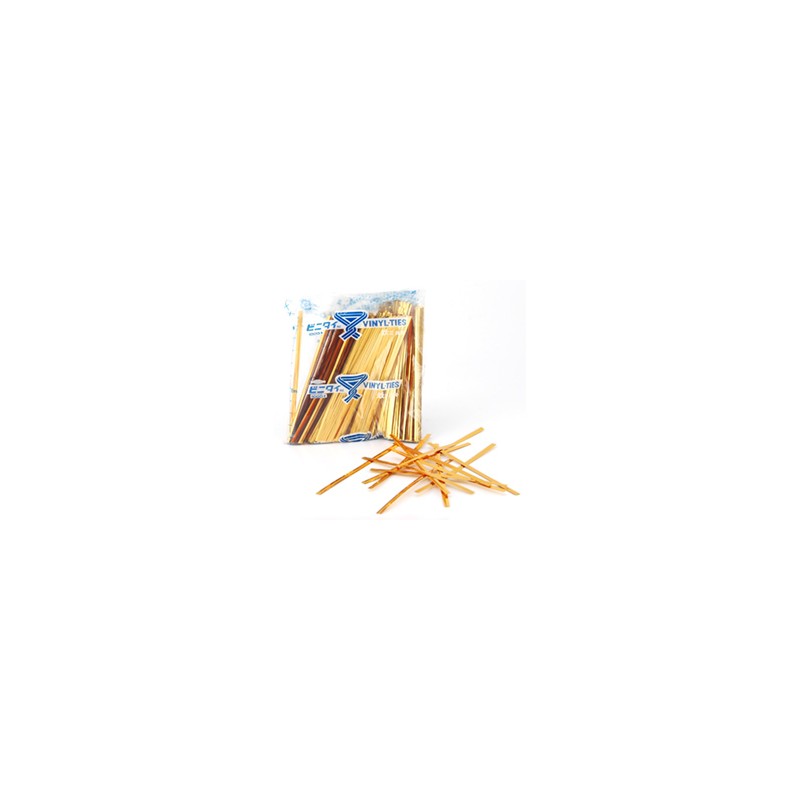 Tie - Twist - Metallic - Gold - 50pk