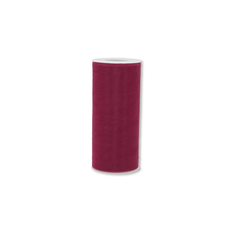Ribbon - Tulle - 6inx25yd - Burgundy