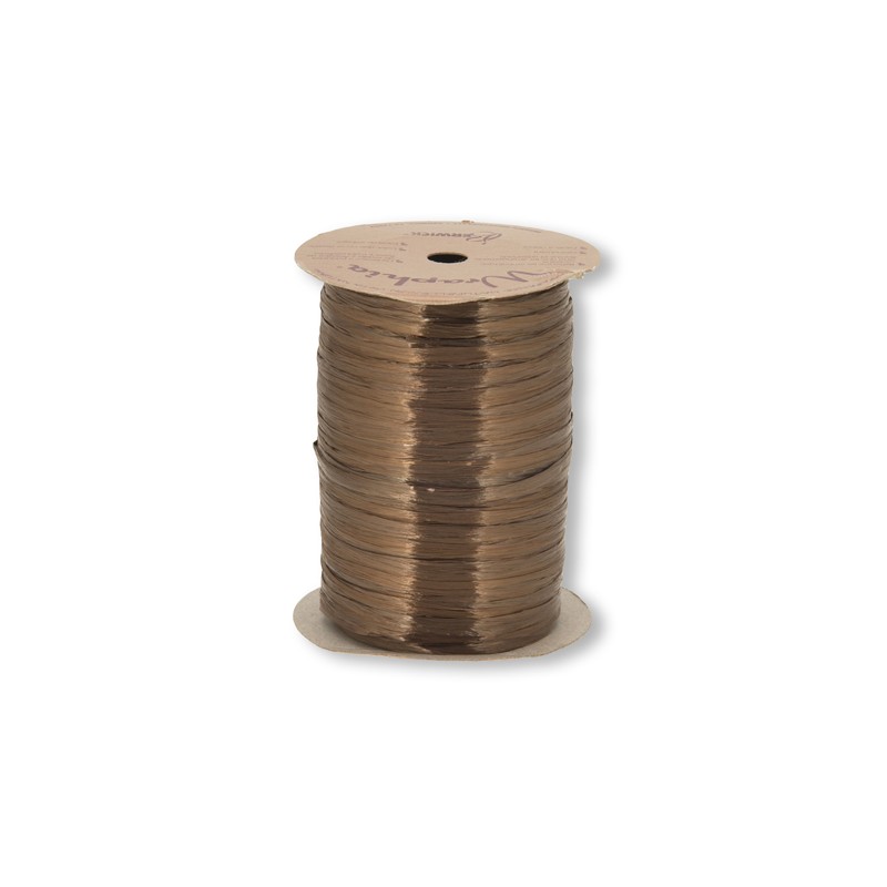 Ribbon - Wraphia - Pearl - 100yd - Milk Chocolate