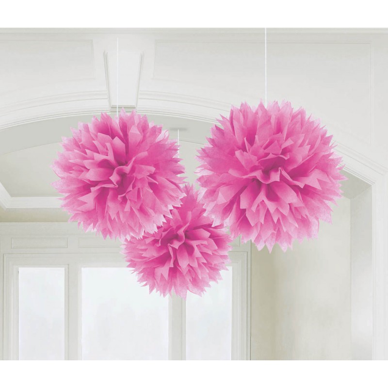 Fluffy - 3pk - Bright Pink