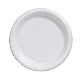 Plate-Plastic-White-7 inch