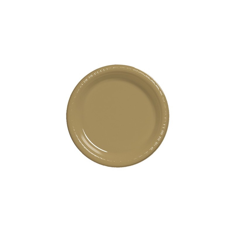 Plate-Plastic-Glittering Gold-10 inch