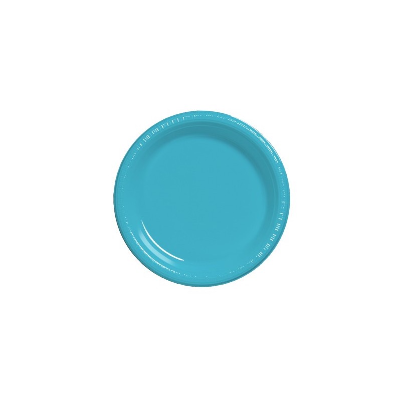 Plate-Plastic-Bermuda Blue-7 inch-20 count