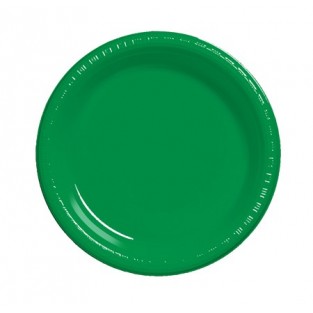 Plate-Plastic-Emerald Green-7 inch-20 count