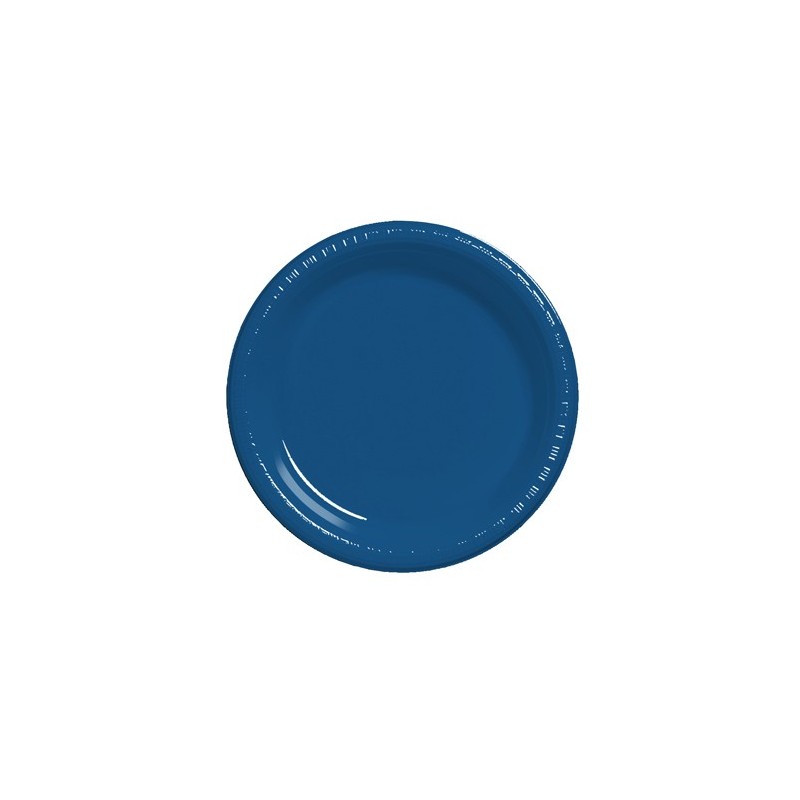 Plate-Plastic-Navy-7 inch-20 count