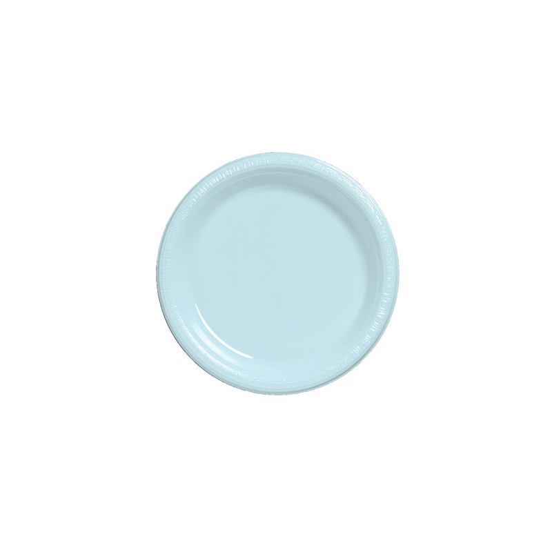 Plate-Plastic-Pastel Blue-10 inch-20 count