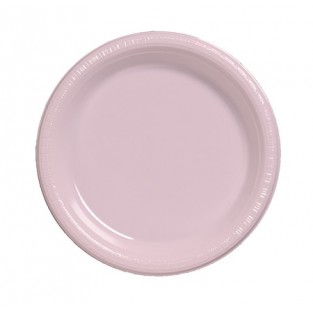 Plate-Plastic-Classic Pink-7 inch-20 count