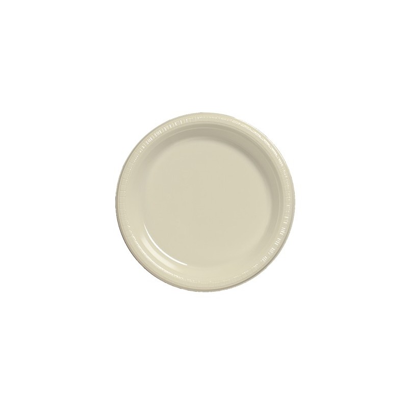 Plate-Plastic-Ivory-10 inch-20 count