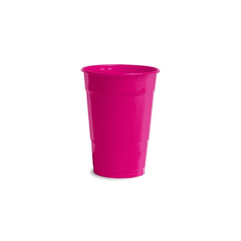 Cup-Plastic-Hot Magenta-16 ounce-20 count