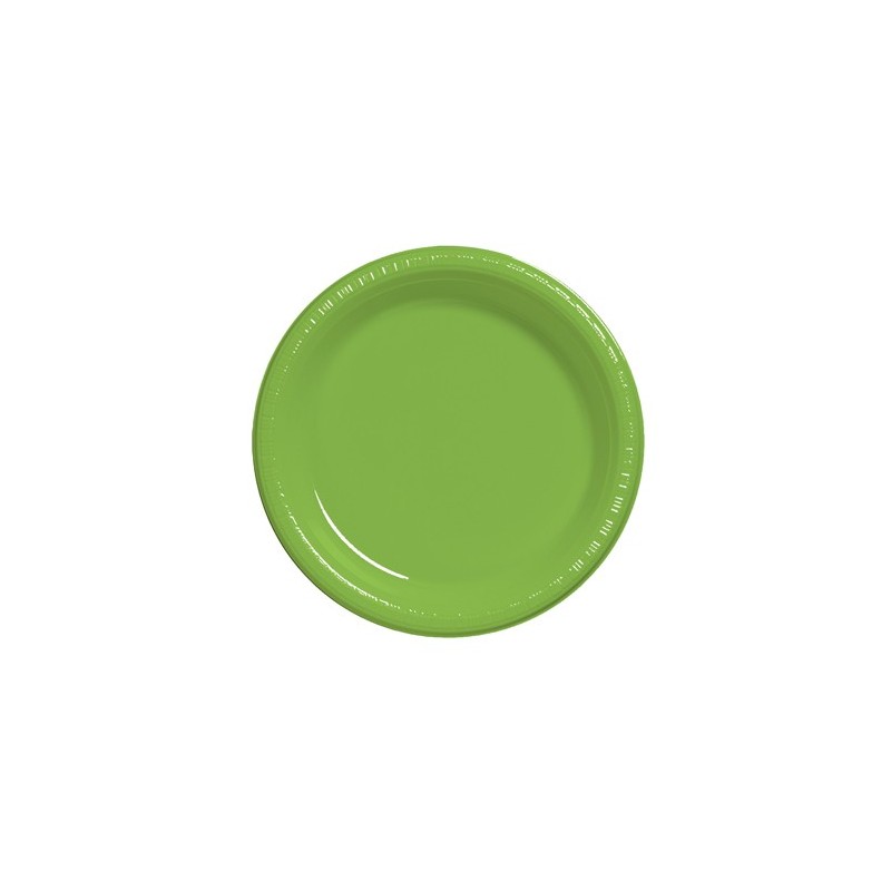Plate-Plastic-Fresh Lime-7 inch-20 count