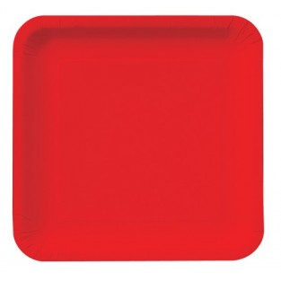 Plate-Paper-Classic Red-7 inch-Square-18 count