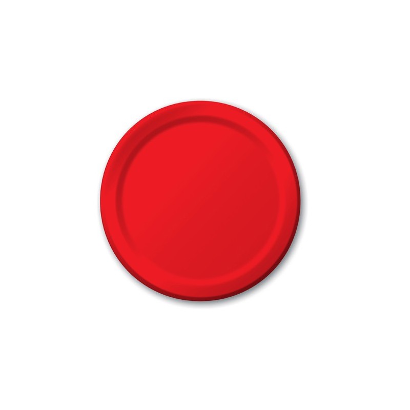 Plate-Paper-Classic Red-9 inch-24 count