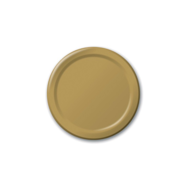 Plate-Paper-Glittering Gold-9 inch-24 count