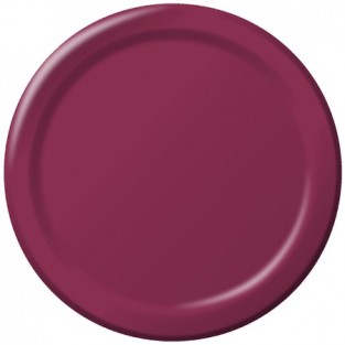 Plate-Paper-Burgundy-9 inch-24 count
