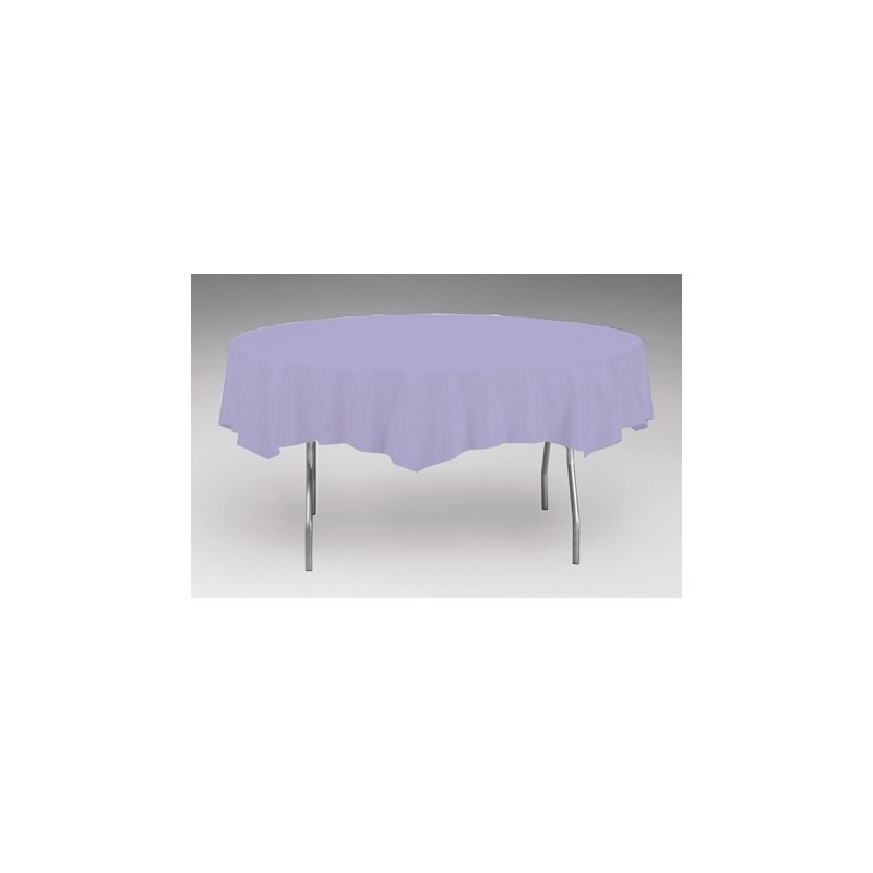 Tablecover-Plastic-Lavender-Round-82 inch