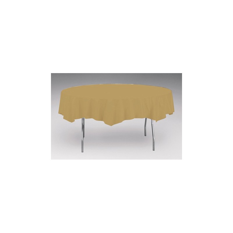 Tablecover-Plastic-Glittering Gold-Round-82 inch
