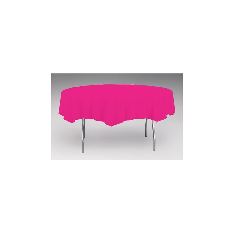 Tablecover-Plastic-Hot Magenta-Round-82 inch