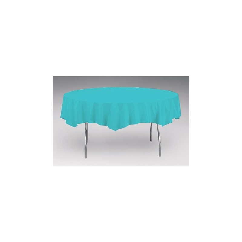 Tablecover-Plastic-Bermuda Blue-Round-82 inch