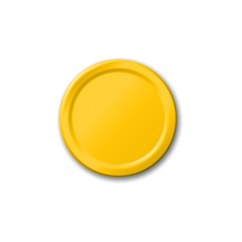 Plate-Paper-School Bus Yellow-7 inch-24 count