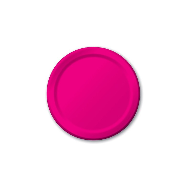 Plate-Paper-Hot Magenta-7 inch-24 count