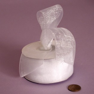 Ribbon - Sheer - 7/8inx25yd - White
