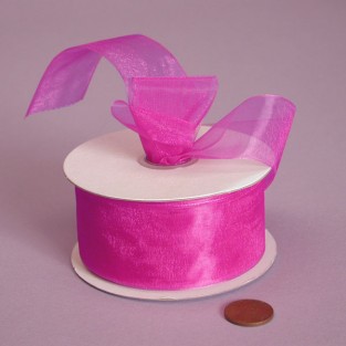 Ribbon - Sheer - 7/8inx25yd - Fuschia