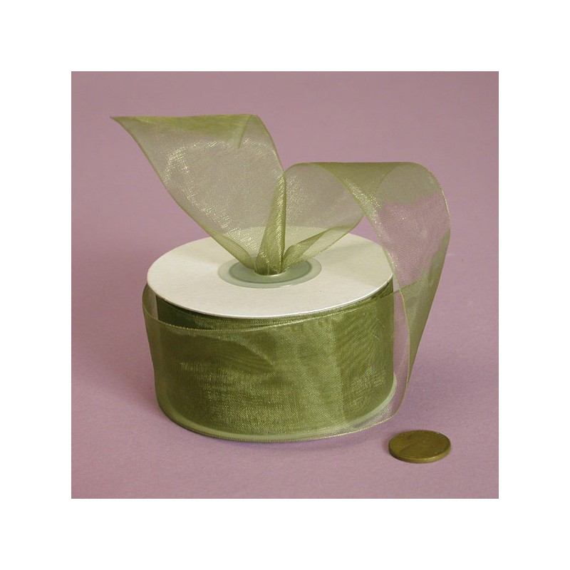 Ribbon - Sheer - 7/8inx25yd - Old Willow