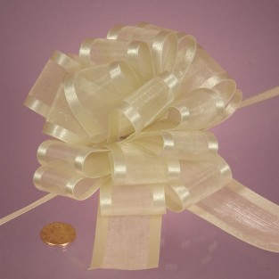 Bow - Pull - Sheer - 4in - Ivory
