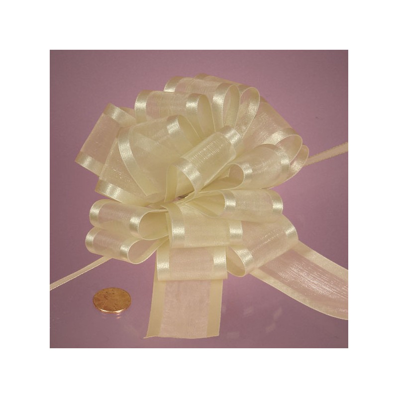 Bow - Pull - Sheer - 4in - Ivory