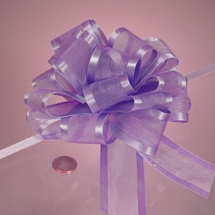 Bow - Pull - Sheer - 4in - Lavendar