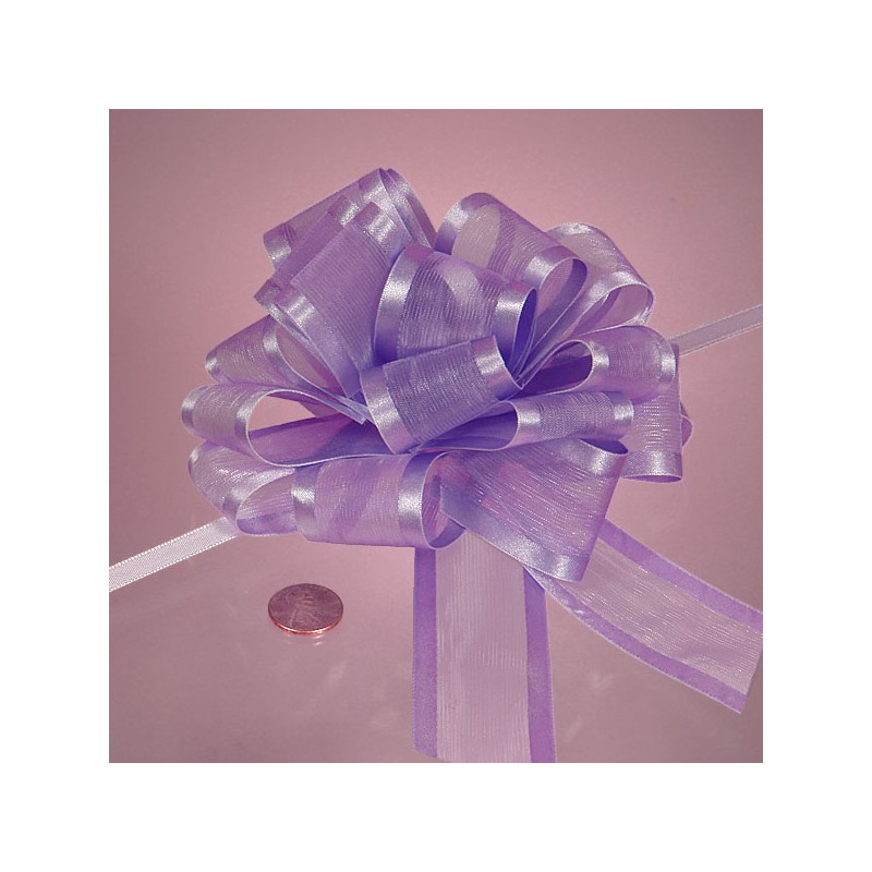 Bow - Pull - Sheer - 4in - Lavendar