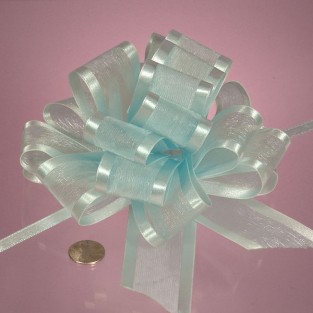 Bow - Pull - Sheer - 4in - Light Blue