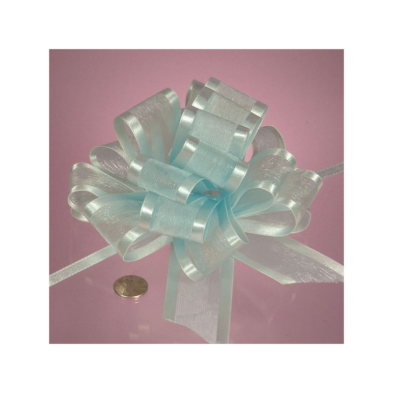 Bow - Pull - Sheer - 4in - Light Blue