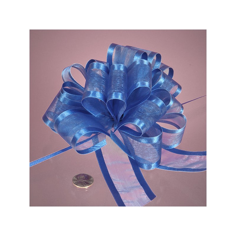 Bow - Pull - Sheer - 4in - Royal Blue