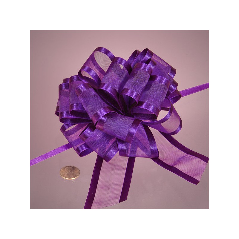 Bow - Pull - Sheer - 4in - Purple