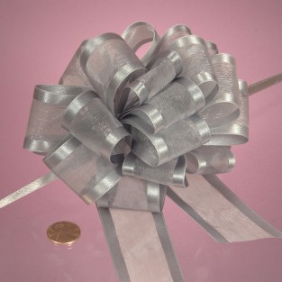 Bow - Pull - Sheer - 4in - Silver