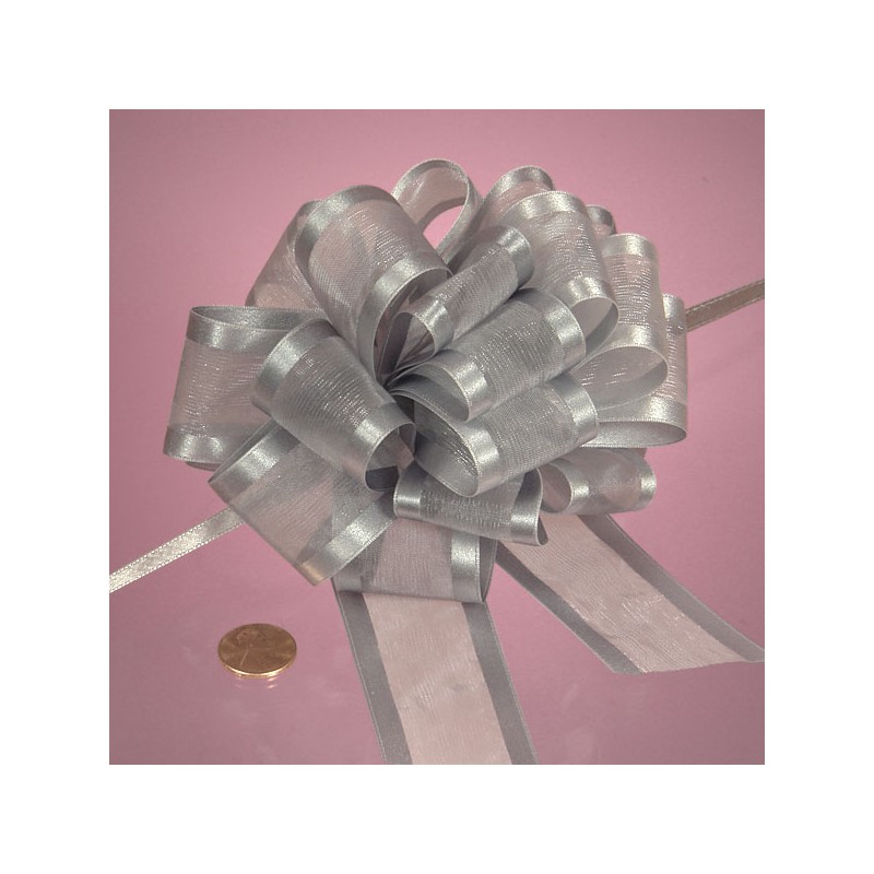 Bow - Pull - Sheer - 4in - Silver