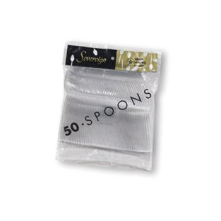 Spoon - Plastic - Clear - 50ct - Heavy Duty