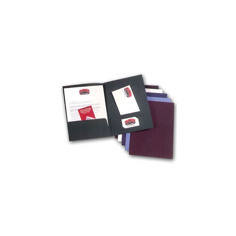 Linen Folder - Burgundy- 9"x12" - 2 Pocket