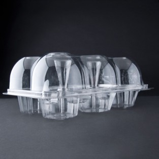 Clear Cupcake Container - Holds 6 cupcakes