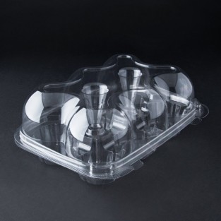 Clear Cupcake Container - Holds 6 cupcakes