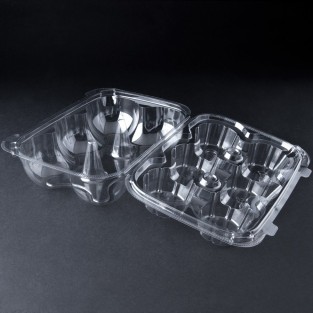 Clear Cupcake Container - Holds 6 cupcakes