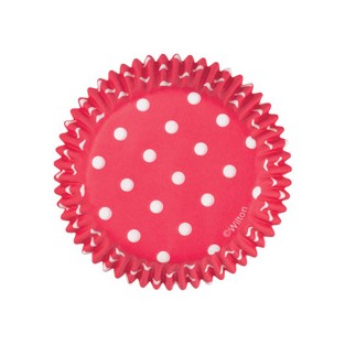 Baking Cups-Standard-Dots-Red - 75 ct