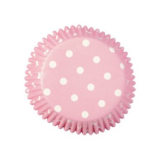 Baking Cups-Standard-Dots-Light Pink - 75 ct