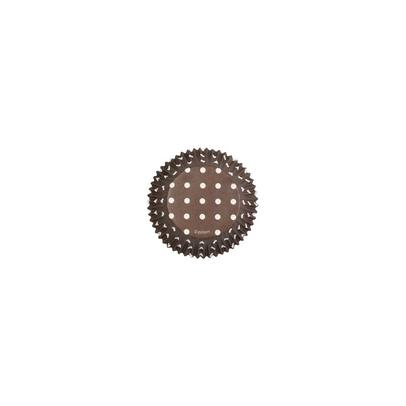 Baking Cups -Standard Dots -  Brown - 75 ct